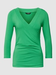 Bluzka z długim rękawem w stylu kopertowym model ‘ALAYJA’ od Lauren Ralph Lauren Zielony - 16