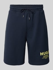 loose fit sweatshorts van puur katoen model 'NOMARIO' van HUGO Blue - 22