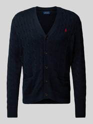 Cardigan mit Zopfmuster von Polo Ralph Lauren Blau - 45