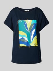 T-Shirt mit Motiv-Print und Rundhalsausschnitt von Christian Berg Woman Blau - 39