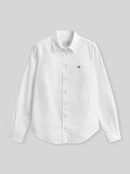 Slim Fit Hemdbluse mit Logo-Stitching von GANT - 16