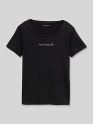 Regular Fit T-Shirt mit Label-Schriftzug von Tom Tailor - 45