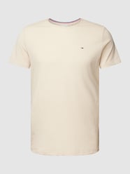 Slim Fit T-Shirt mit Label-Stitching von Tommy Jeans Beige - 14