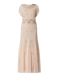 Abendkleid aus Mesh Modell 'Nayo' von LACE & BEADS Pink - 39