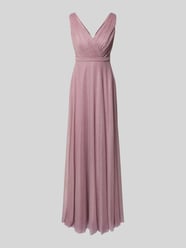 Abendkleid mit Glitzer-Mesh von TROYDEN COLLECTION Pink - 17
