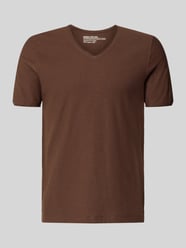 T-shirt met V-hals en rolzoom van MCNEAL Beige - 32