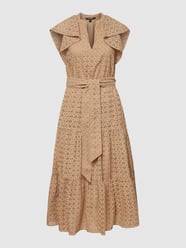 Midi-jurk met gebloemde broderie anglaise van Lauren Ralph Lauren Wit - 13