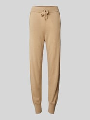 Stoffhose aus reinem Kaschmir mit elastischem Bund von Jake*s Casual Beige - 15