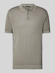 Regular Fit Poloshirt mit kurzer Knopfleiste Modell 'TRITON' von Drykorn Grün - 17