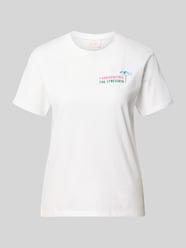 t-shirt z wyhaftowanym motywem i napisem model 'EMILIE' od MC2 Saint Barth - 1