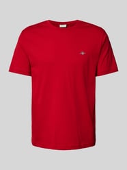 T-Shirt mit Label-Stitching von Gant Rot - 2