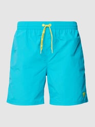 Badehose mit Label-Detail von Guess Türkis - 29