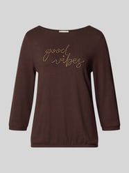 Langarmshirt mit Glitzer-Schriftzug Good Vibes von Tom Tailor - 9