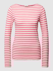 Longsleeve mit Streifenmuster von Marc O'Polo Pink - 4