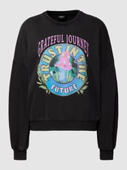 Sweatshirt mit Motiv-Print Modell 'LUCINDA' von Only Grau / Schwarz - 16