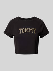 Cropped T-Shirt mit Rundhalsausschnitt von Tommy Jeans Schwarz - 6