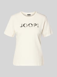 T-shirt met labelprint Model 'Tanna' van JOOP! Beige - 44