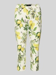 Jeansy o kroju slim fit z kwiatowym wzorem na całej powierzchni od Marc Cain - 6