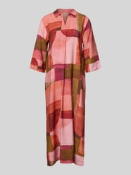 sukienka midi o kroju relaxed fit z mieszanki wiskozy model 'Catania' od Soyaconcept Fuksjowy - 3