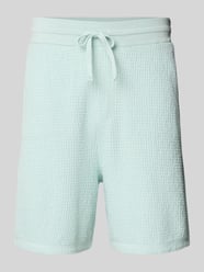 Regular fit sweatshorts met structuurmotief, model 'Amoffle' van BOSS Orange - 30