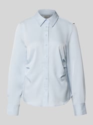 Bluzka z długim rękawem o kroju regular fit z kołnierzykiem koszulowym od Calvin Klein Womenswear - 5