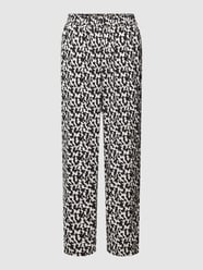 Stoffhose mit Allover-Print von Tom Tailor Schwarz - 17