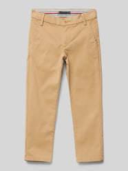 Chino met Franse steekzakken van Tommy Hilfiger Teens Bruin - 2