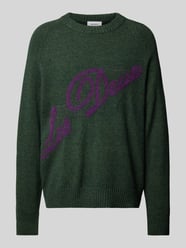 Sweter z dzianiny z nadrukiem z logo model ‘Elliot’ od Les Deux - 41
