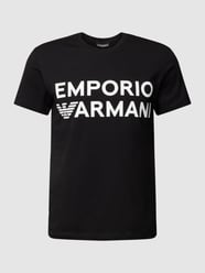 T-Shirt mit Label-Print von Emporio Armani Schwarz - 18