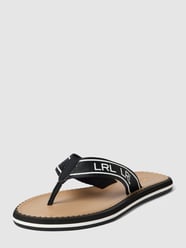 Zehentrenner mit Label-Details Modell 'ROXXY' von Lauren Ralph Lauren Grau / Schwarz - 37
