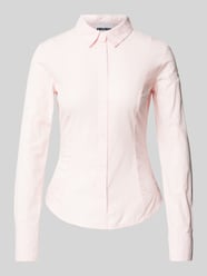 Slim Fit Bluse mit durchgehender Knopfleiste von Review Rosa - 43