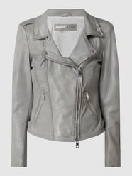 Leren jas in bikerlook  van Freaky Nation Grijs / zwart - 38