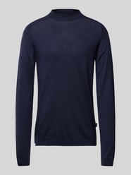 Strickpullover mit Strukturmuster Modell 'Bertie' von CG - Club of Gents Blau - 33