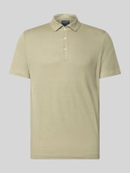 regular fit poloshirt van mix van linnen en elastaan van OLYMP Level 5 - 18