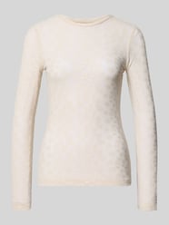 Shirt met lange mouwen en geribde ronde hals van Jake*s Collection - 11