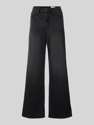 Regular Fit High Rise Jeans mit weitem Bein Modell 'SURI' von s.Oliver RED LABEL Schwarz - 44