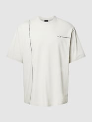 Oversized T-Shirt mit Label-Print von ARMANI EXCHANGE Grau / Schwarz - 23