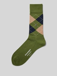 Socken mit Label-Detail Modell 'Edinburgh' von Burlington Grün - 35