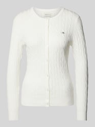 Strickjacke mit Label-Stitching von Gant Beige - 23