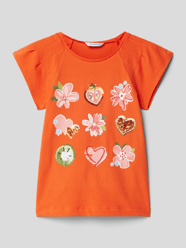 T-shirt z cekinowym obszyciem od Mayoral Pomarańczowy - 22