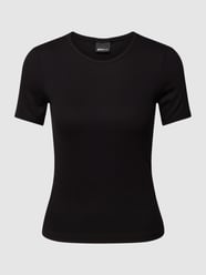 T-shirt in riblook van Gina Tricot Grijs / zwart - 7