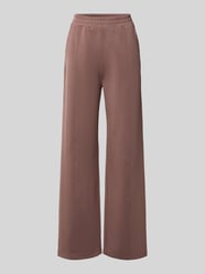 Wide fit broek van viscosemix met elastische band van Liu Jo Sport Fuchsia - 30
