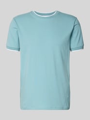 T-shirt z okrągłym dekoltem i paskami w kontrastowym kolorze od Manuel Ritz - 5