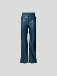 Lederhose im Bootcut von Remain Blau - 19