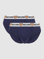 Slip mit Stretch-Anteil im 2er-Pack von Moschino Swim + Underwear Blau - 8