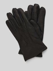 Handschoenen in leerlook van bugatti - 21