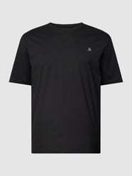 PLUS SIZE T-shirt met geribde ronde hals van Marc o' Polo Plus Grijs / zwart - 6