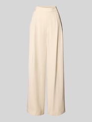 Wide Leg Bundfaltenhose mit Gürtelschlaufen Modell 'Cadiz' von My Essential Wardrobe Beige - 36