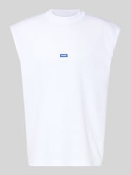 relaxed fit tank top van puur katoen model 'NAVERTZ' van HUGO Blue - 5