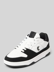 Leren sneakers met labeldetails van KARL KANI - 7